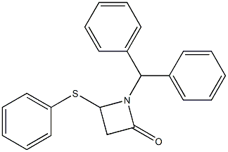 4-(Phenylthio)-1-(diphenylmethyl)azetidin-2-one