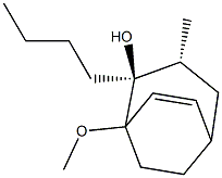 (2S,3R)-2-Butyl-1-methoxy-3-methylbicyclo[3.2.2]non-6-en-2-ol 结构式