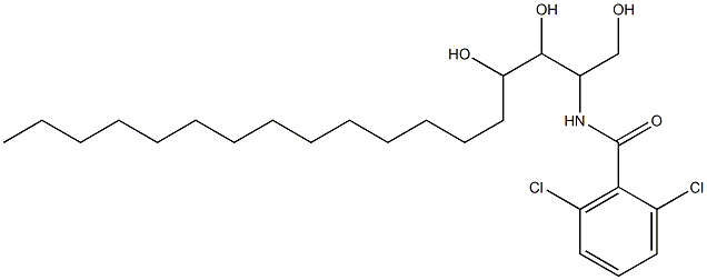 N-[2,3-Dihydroxy-1-(hydroxymethyl)heptadecyl]-2,6-dichlorobenzamide 结构式