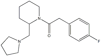 1-[(4-Fluorophenyl)acetyl]-2-(1-pyrrolidinylmethyl)piperidine 结构式