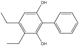 2-Phenyl-4,5-diethylbenzene-1,3-diol 结构式