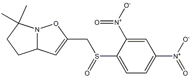 6,6-Dimethyl-2-[[(2,4-dinitrophenyl)sulfinyl]methyl]-3a,4,5,6-tetrahydropyrrolo[1,2-b]isoxazole,,结构式