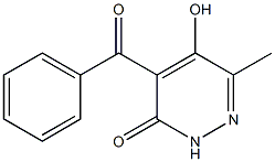 4-ベンゾイル-5-ヒドロキシ-6-メチルピリダジン-3(2H)-オン 化学構造式