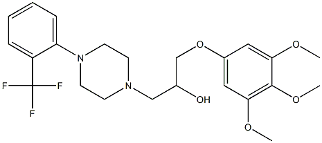 1-(3,4,5-Trimethoxyphenoxy)-3-[4-(2-trifluoromethylphenyl)-1-piperazinyl]-2-propanol