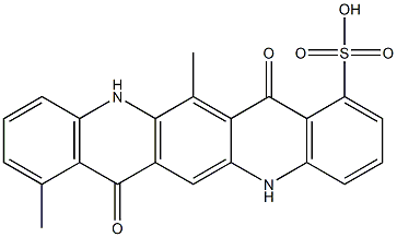 5,7,12,14-Tetrahydro-8,13-dimethyl-7,14-dioxoquino[2,3-b]acridine-1-sulfonic acid 结构式