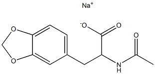 2-(Acetylamino)-3-(1,3-benzodioxol-5-yl)propionic acid sodium salt Structure