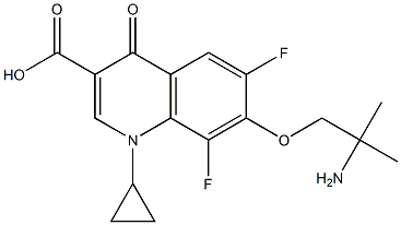 7-[2-Amino-2-methylpropoxy]-1-cyclopropyl-6,8-difluoro-1,4-dihydro-4-oxoquinoline-3-carboxylic acid Struktur