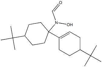 N-ヒドロキシ-N-[4-tert-ブチル-1-(4-tert-ブチル-1-シクロヘキセニル)シクロヘキシル]ホルムアミド 化学構造式