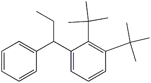 1-(2,3-ジ-tert-ブチルフェニル)-1-フェニルプロパン 化学構造式
