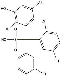 (3-Chlorophenyl)(2,5-dichlorophenyl)(5-chloro-2,3-dihydroxyphenyl)methanesulfonic acid