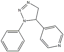 1-フェニル-5-(4-ピリジル)-4,5-ジヒドロ-1H-1,2,3-トリアゾール 化学構造式