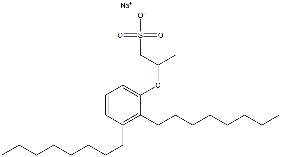 2-(2,3-Dioctylphenoxy)propane-1-sulfonic acid sodium salt Structure