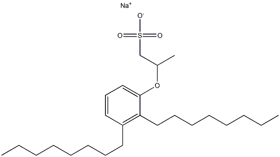 2-(2,3-Dioctylphenoxy)propane-1-sulfonic acid sodium salt,,结构式