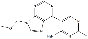 9-(Methoxymethyl)-6-(4-amino-2-methyl-5-pyrimidinyl)-9H-purine,,结构式