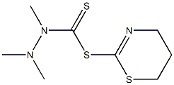 1,2,2-Trimethylhydrazine-1-carbodithioic acid (5,6-dihydro-4H-1,3-thiazin)-2-yl ester 结构式