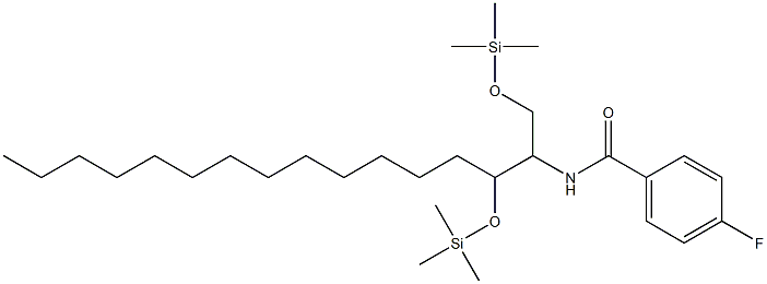 N-[1,3-Bis(trimethylsilyloxy)hexadecan-2-yl]-4-fluorobenzamide 结构式