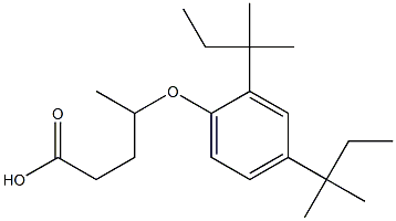 4-(2,4-Di-tert-pentylphenoxy)pentanoic acid Struktur