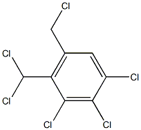 1,2,3-Trichloro-5-(chloromethyl)-4-(dichloromethyl)benzene Structure