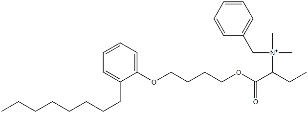 N,N-Dimethyl-N-benzyl-N-[1-[[4-(2-octylphenyloxy)butyl]oxycarbonyl]propyl]aminium,,结构式