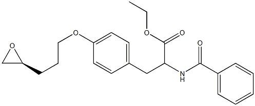 (S)-2-Benzoylamino-3-[4-[3-(oxiran-2-yl)propyloxy]phenyl]propionic acid ethyl ester Structure