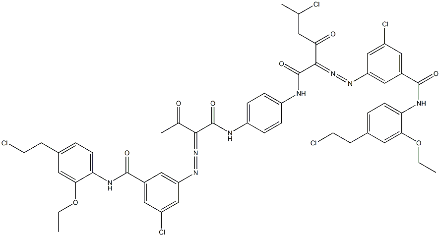 3,3'-[2-(1-Chloroethyl)-1,4-phenylenebis[iminocarbonyl(acetylmethylene)azo]]bis[N-[4-(2-chloroethyl)-2-ethoxyphenyl]-5-chlorobenzamide]