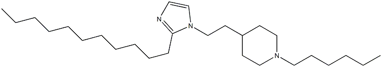 4-[2-(2-Undecyl-1H-imidazol-1-yl)ethyl]-1-hexylpiperidine Struktur