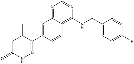 4,5-Dihydro-5-methyl-6-[4-(4-fluorobenzylamino)quinazolin-7-yl]pyridazin-3(2H)-one