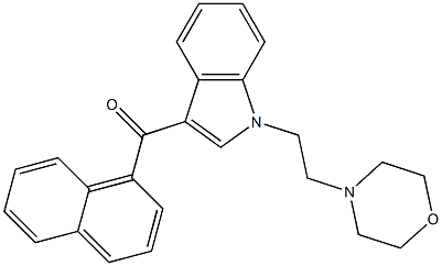 1-(2-Morpholinoethyl)-3-(1-naphtylcarbonyl)-1H-indole 结构式
