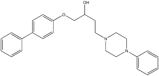 1-(4-フェニルフェノキシ)-4-[4-[フェニル]-1-ピペラジニル]-2-ブタノール 化学構造式