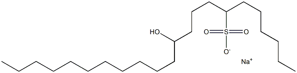 11-Hydroxydocosane-7-sulfonic acid sodium salt,,结构式