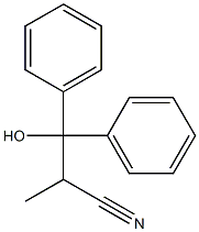 3-Hydroxy-2-methyl-3,3-diphenylpropiononitrile,,结构式
