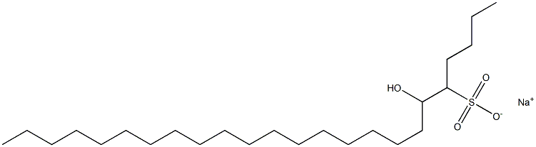 6-Hydroxytetracosane-5-sulfonic acid sodium salt,,结构式