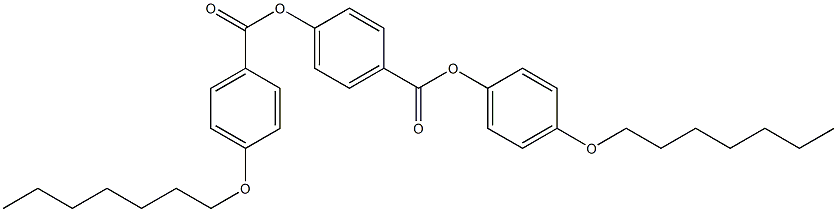 4-(Heptyloxy)benzoic acid 4-[[4-(heptyloxy)phenoxy]carbonyl]phenyl ester 结构式