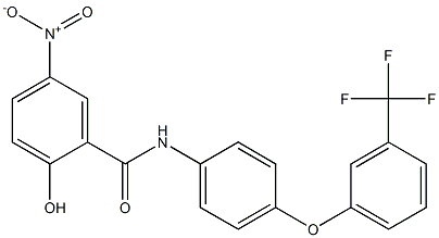 2-Hydroxy-5-nitro-N-[4-(3-trifluoromethylphenoxy)phenyl]benzamide Structure