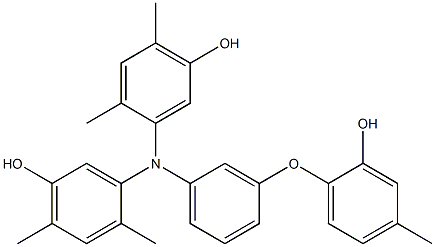 N,N-Bis(5-hydroxy-2,4-dimethylphenyl)-3-(2-hydroxy-4-methylphenoxy)benzenamine Structure