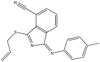 4-Cyano-3-(2-propenylthio)-1-(4-methylphenylimino)-1H-isoindole