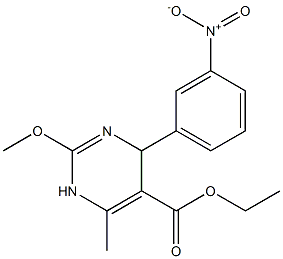 1,4-Dihydro-2-methoxy-4-(3-nitrophenyl)-6-methylpyrimidine-5-carboxylic acid ethyl ester 结构式