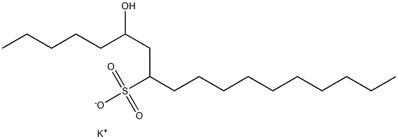 6-Hydroxyoctadecane-8-sulfonic acid potassium salt Structure