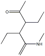 3,4-Diethyl-2-[methylamino]-1-hexen-5-one Struktur
