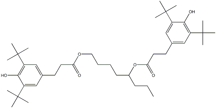 Bis[3-(3,5-di-tert-butyl-4-hydroxyphenyl)propionic acid]1,5-octanediyl ester Structure