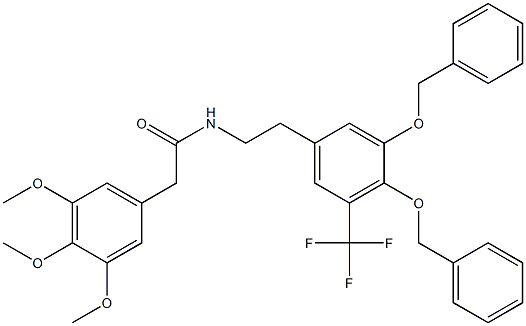 N-[2-[5-(Trifluoromethyl)-3,4-bis(benzyloxy)phenyl]ethyl]-2-(3,4,5-trimethoxyphenyl)acetamide Structure