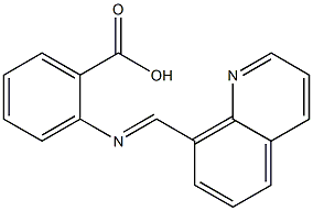 2-[[(Quinolin-8-yl)methylene]amino]benzoic acid 结构式