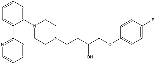 1-(4-Fluorophenoxy)-4-[4-[2-(2-pyridinyl)phenyl]-1-piperazinyl]-2-butanol Structure