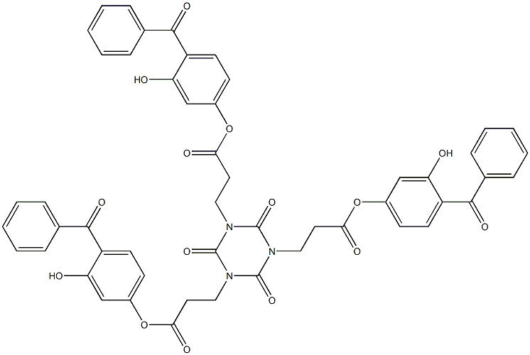 1,3,5-Tris[2-(4-benzoyl-3-hydroxyphenoxycarbonyl)ethyl]-1,3,5-triazine-2,4,6(1H,3H,5H)-trione|