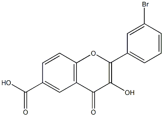 3'-Bromo-6-carboxyflavonol,,结构式