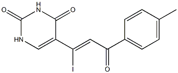 5-[1-Iodo-3-oxo-3-(4-methylphenyl)-1-propenyl]pyrimidine-2,4(1H,3H)-dione Struktur