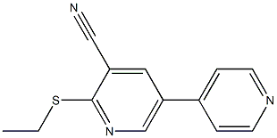 5-(4-Pyridinyl)-2-(ethylthio)pyridine-3-carbonitrile 结构式