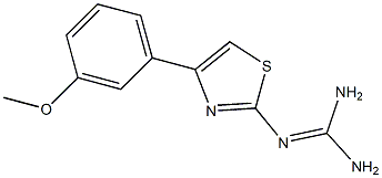 2-[4-(3-Methoxyphenyl)thiazole-2-yl]guanidine 结构式