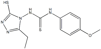 4-[[(4-Methoxyphenyl)thiocarbamoyl]amino]-5-ethyl-4H-1,2,4-triazole-3-thiol Struktur