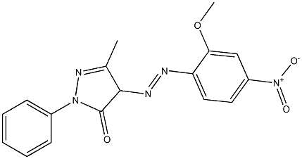 4-(2-Methoxy-4-nitrophenylazo)-1-phenyl-3-methyl-1H-pyrazol-5(4H)-one Structure